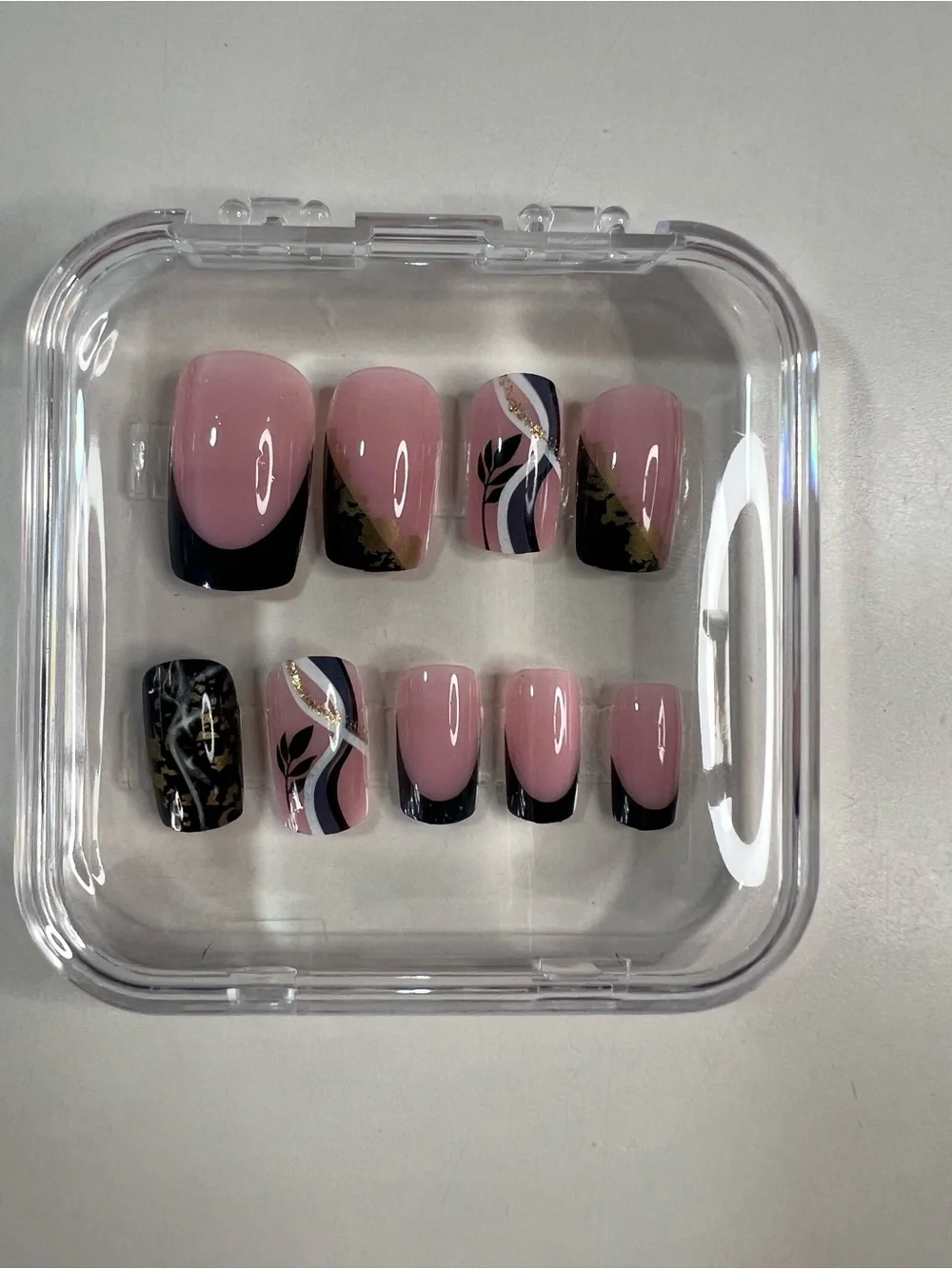Press On Nail Sets - Bundle of 5 Multi Color Mix with nail kit